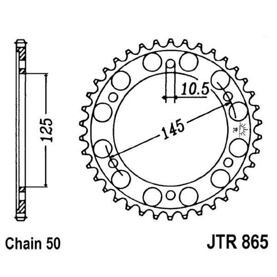 Reťazová rozeta JT JTR 865-43 43T, 530